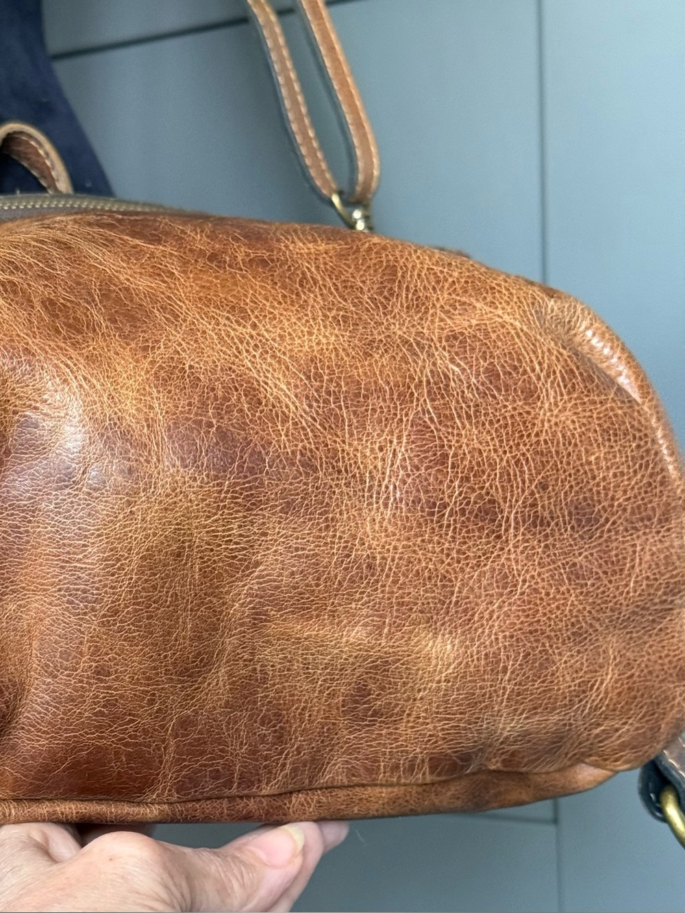 Patricia Nash Luzille distressed look Leather, Fold-Top Backpack purse. - Picture 14 of 16
